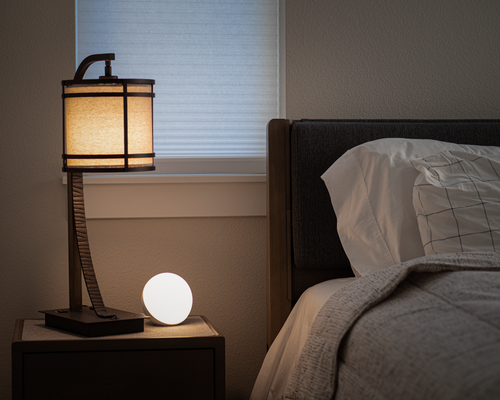A serene bedroom setting ready for a restful sleep